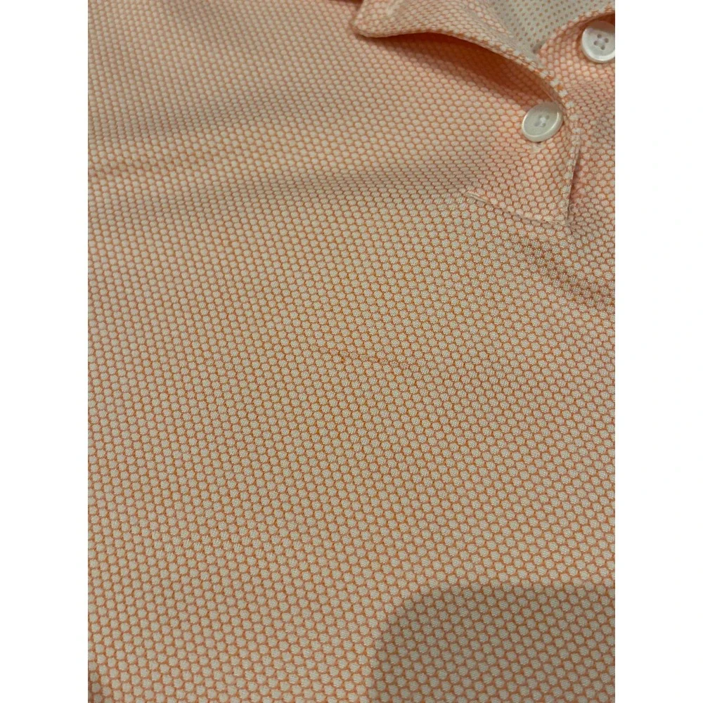 Nike Dri-FIT Womens XXL Polo Shirt Orange White Short Sleeve Golf Top Standard